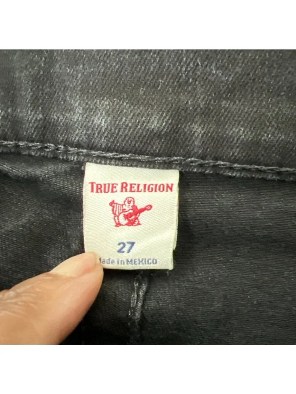 True Religion Ricky Cut Off Shorts Mens 27 ‎ Black Relaxed Straight 12